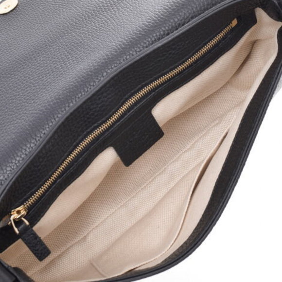 GUCCI Soho Interlocking Chain Shoulder Bag Tassel Calf Un - Picture 9 of 12